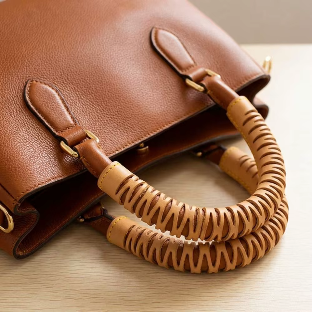 Lot de 2 protège-poignées de sac à main en cuir souple