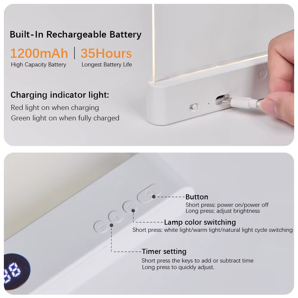 Lampe de livre LED et veilleuse 2 en 1
