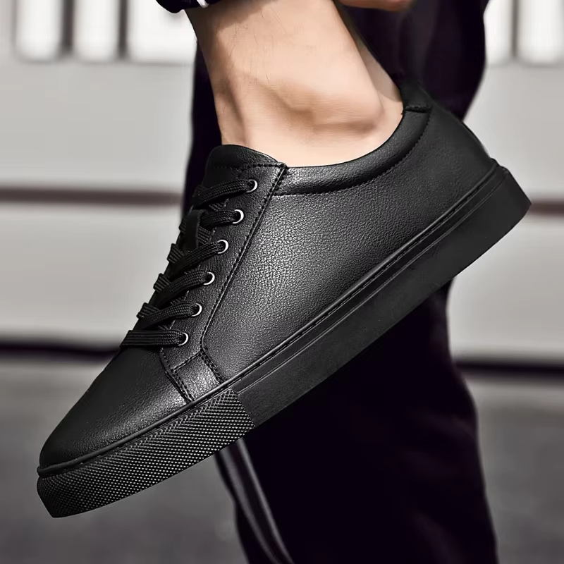 Chaussures de luxe pour hommes marque baskets en cuir véritable