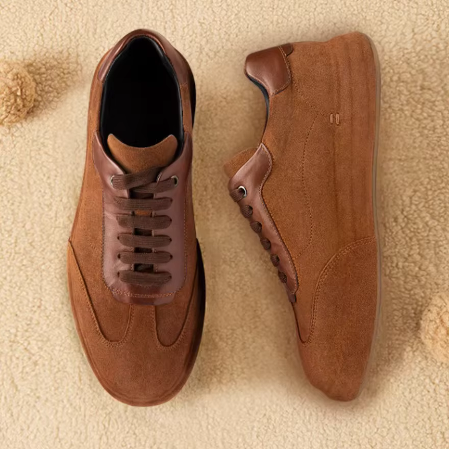 Mocassins légers en daim pour hommes, nouvelle formation allemande, planche en cuir véritable, ponçage, loisirs, sport, chaussures en cuir tendance, printemps
