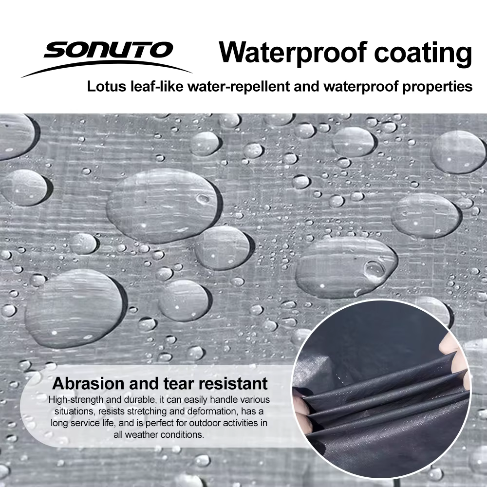 Tapis de sol robuste Sonuto pour tente - Bâche imperméable durable pour protection supplémentaire