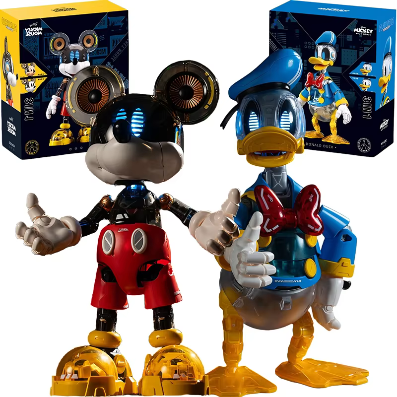 NOUVEAU Sluban Pleyerid Mickey Donald Duck Figurine d'action Anime Modèle Statue Jouets à assembler Ornement de bureau Cadeaux d'anniversaire