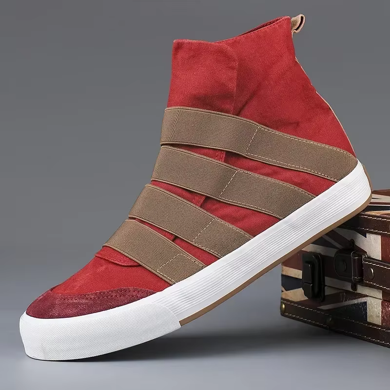 Chaussures montantes en toile respirantes pour hommes