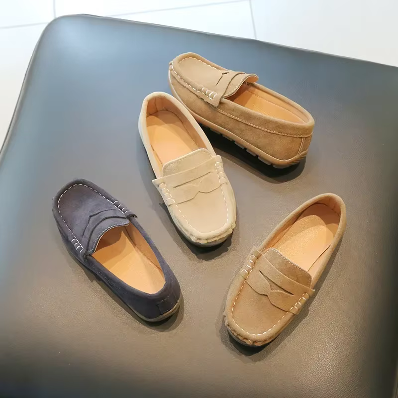 Mocassins en Cuir à Enfiler pour Enfant Garçon