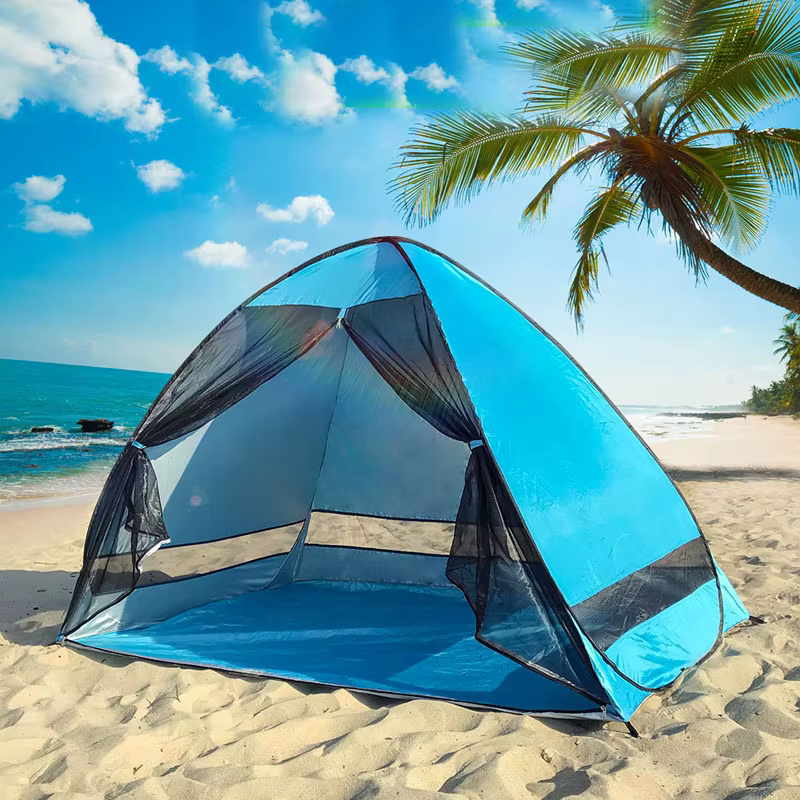 Tente à ouverture rapide pour 1 à 2 personnes, Protection UV anti-moustiques, rideau pare-soleil Portable automatique pour Camping en plein air