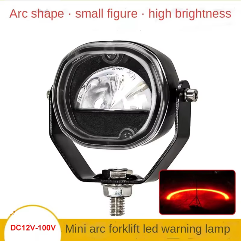 Mini lampe de sécurité LED pour chariot élévateur, lumière d'avertissement rouge en forme de U, DC 12V-100V 48V 24V 8W, lumière de danger pour chariot élévateur pour la visibilité sur le chantier