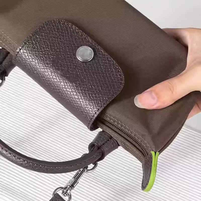 Sangle de remplacement en cuir de vachette pour sac bandoulière Longchamp Mini MOCHA TERRA