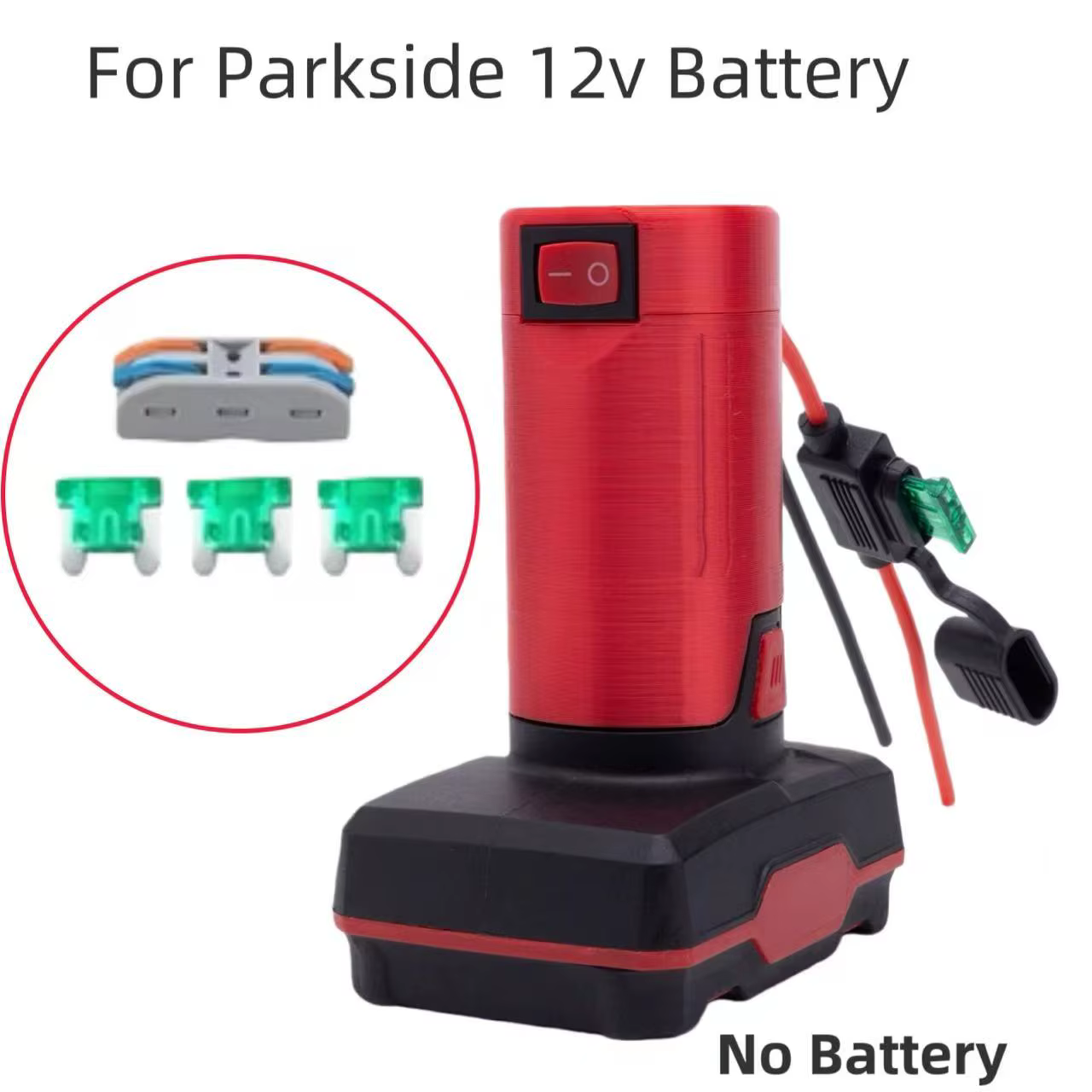 Adaptateur de connecteur de batterie DIY 14AWG pour Lidl Parkside X20V Team To pour outil électrique Parkside 12V (sans batterie ni outil)