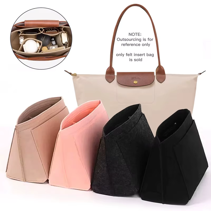 Insert organisateur de sac pour Longchamp, matériau en Nylon, ajustement Super solide, Support de sac à main, doublure de sacs, accessoires