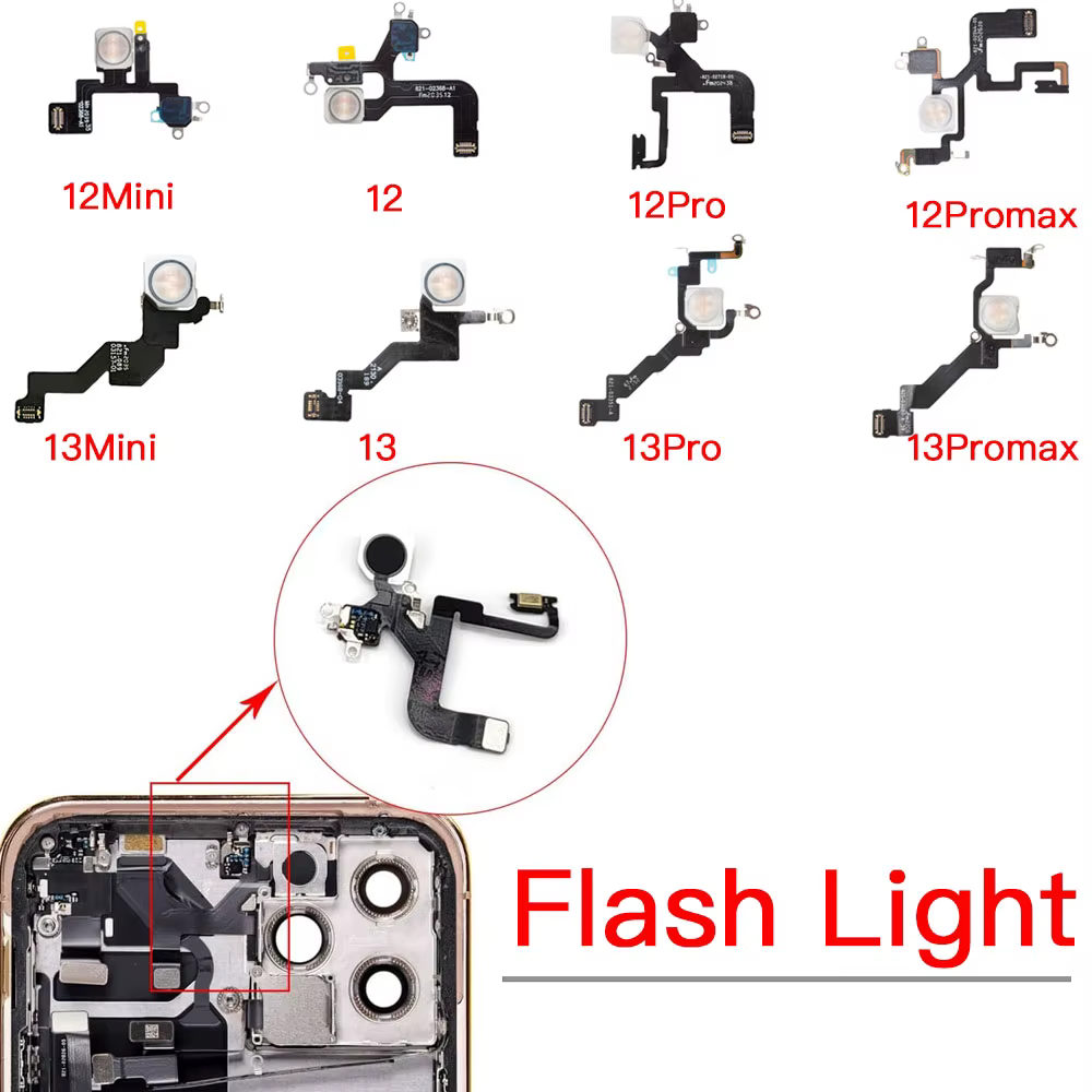 Pièce de rechange pour lampe de poche iPhone 12 13 Mini Pro Max