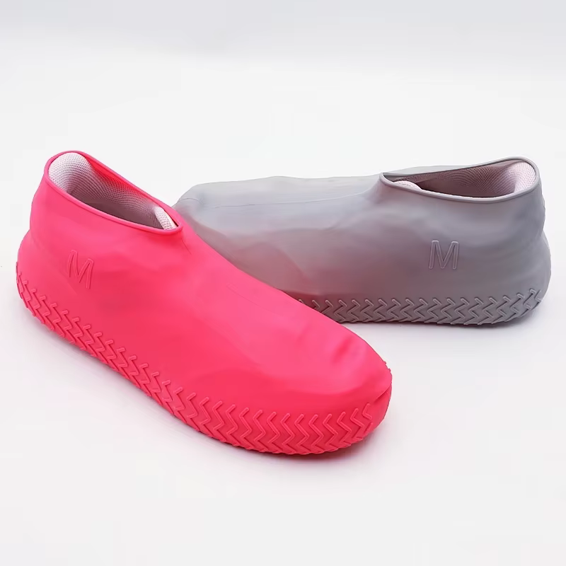 1 paire de couvre-chaussures imperméables en silicone pour enfants et adultes
