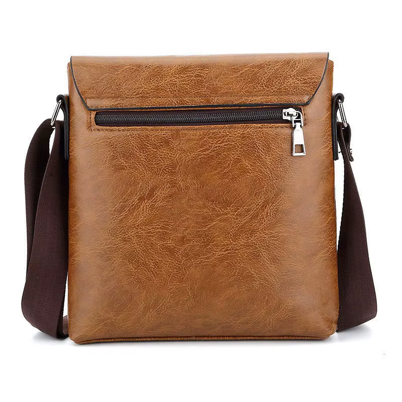Sac bandoulière pour homme d'affaires, sac de voyage décontracté pour documents, sac à bandoulière vertical en cuir PU grande taille, sac de navetteur