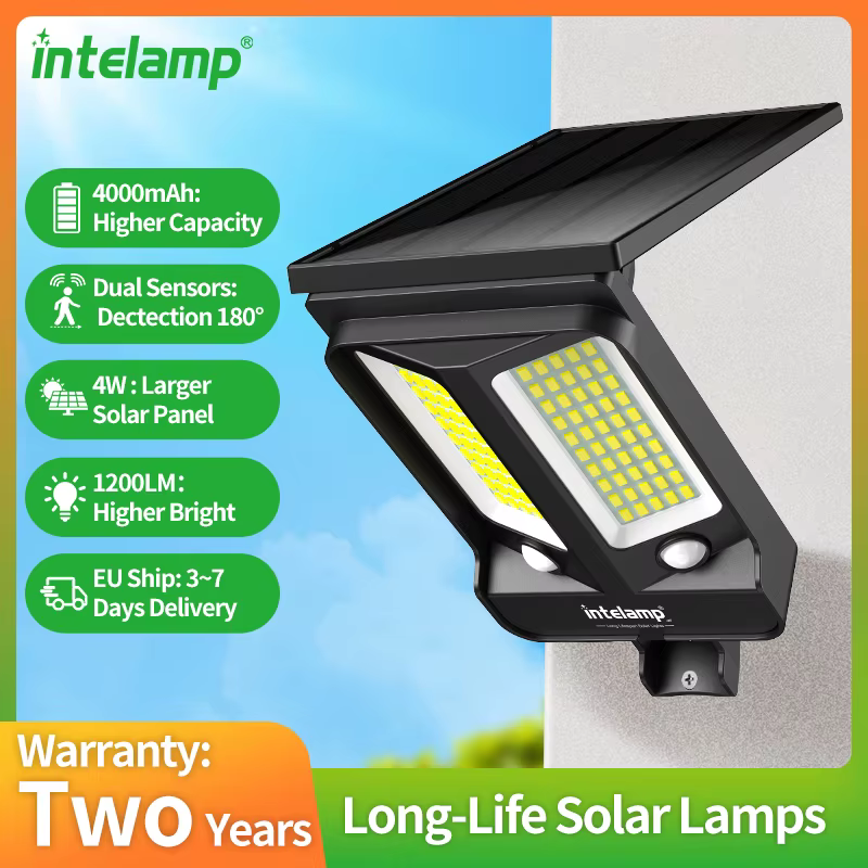 Lampes solaires d'extérieur Intelamp Long Life 4000mah avec 3 modes