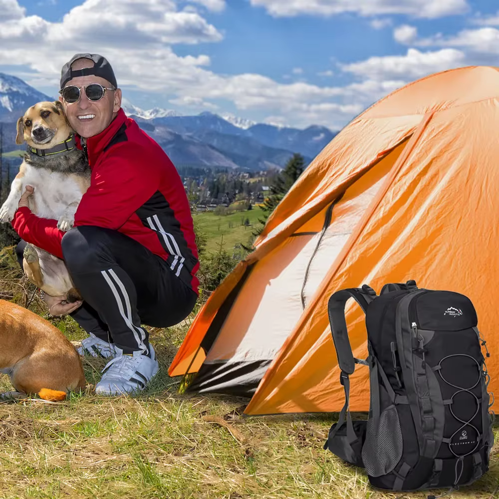 Inoxto sac à dos de rangement de randonnée robuste 40l voyage Trekking sac à dos hommes très approprié pour l'alpinisme