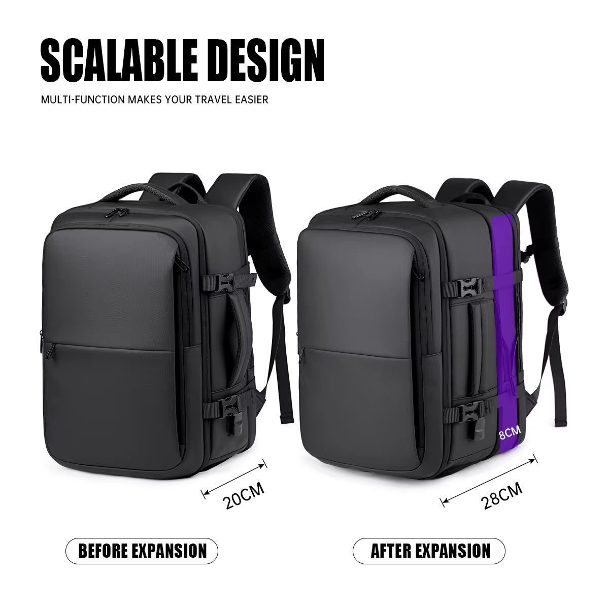 Sac à dos étanche de grande capacité pour hommes et femmes