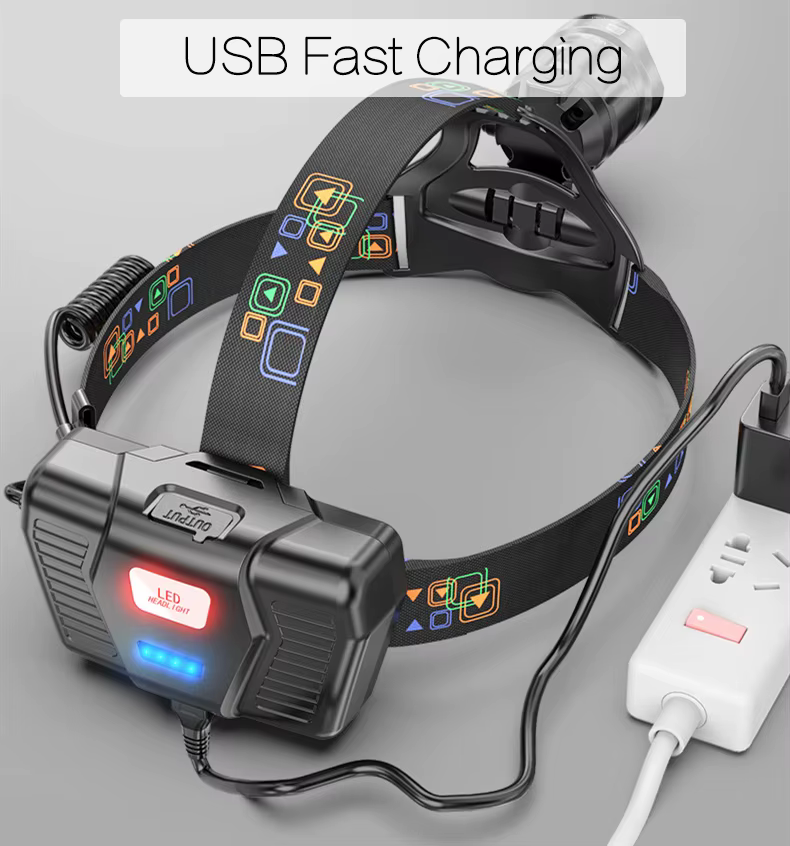 Puissant XHP100 Led phare Zoomable USB Rechargeable