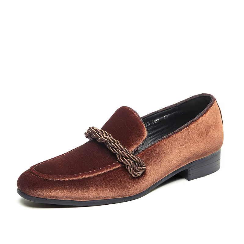 Chaussures en cuir suédé minimaliste faites à la main pour hommes (noir vert bleu marron)