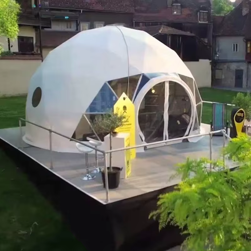 Tente de camping géodésique personnalisée de grande taille
