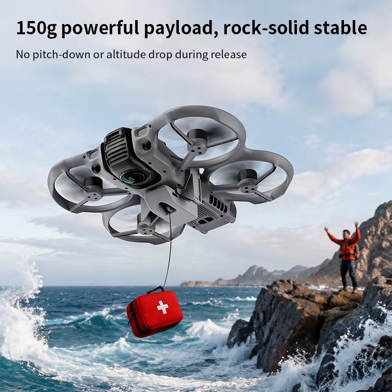 Système de largage aérien 12KM pour DJI Avata 360 – Accessoire de drone, lanceur de charge utile, dispositif de transport et distributeur