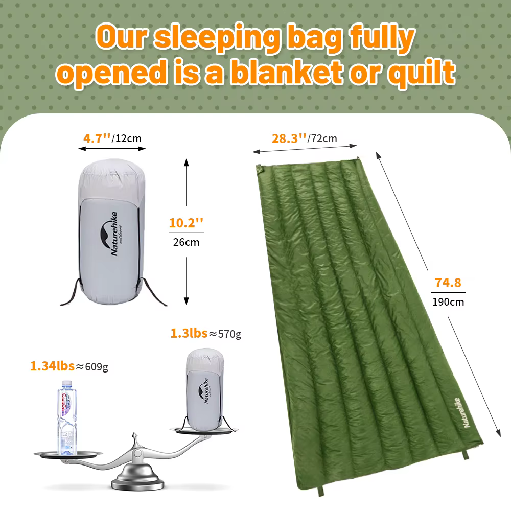 Natureifa-Sac de couchage en duvet de canard