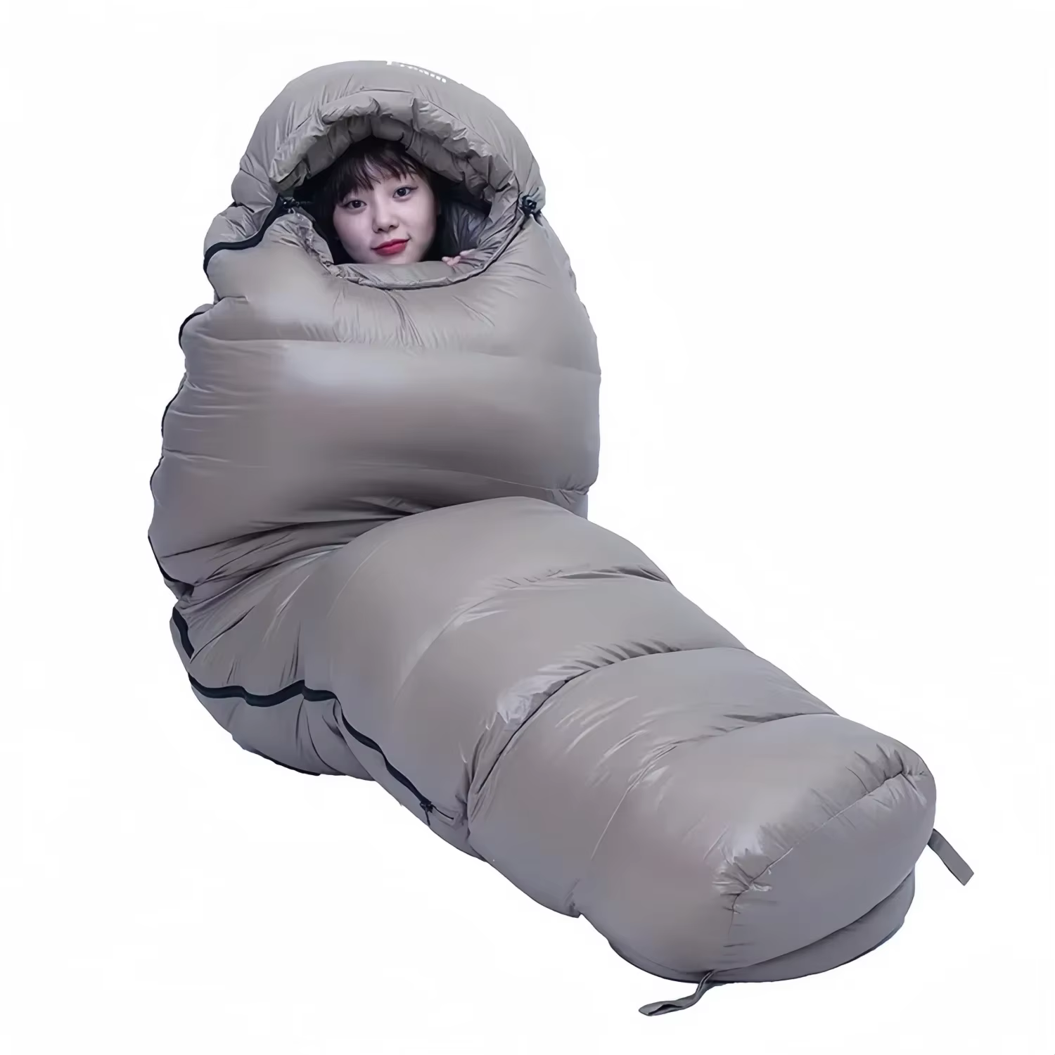 Sac de couchage en duvet d'oie thermique pour camping en plein air