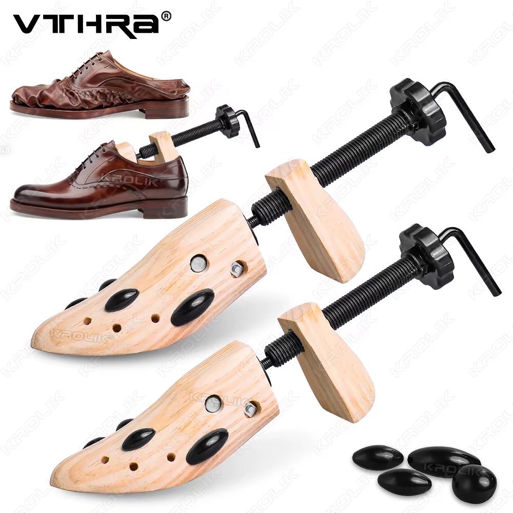 1/2 pièces civière de chaussure femmes et hommes pieds larges civière de chaussure en bois réglable grande taille extenseur de chaussure élargi longueur extensible largeur