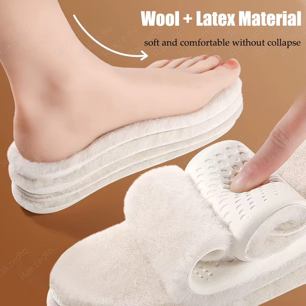 Semelles en laine véritable pour chaussures pour hommes et femmes