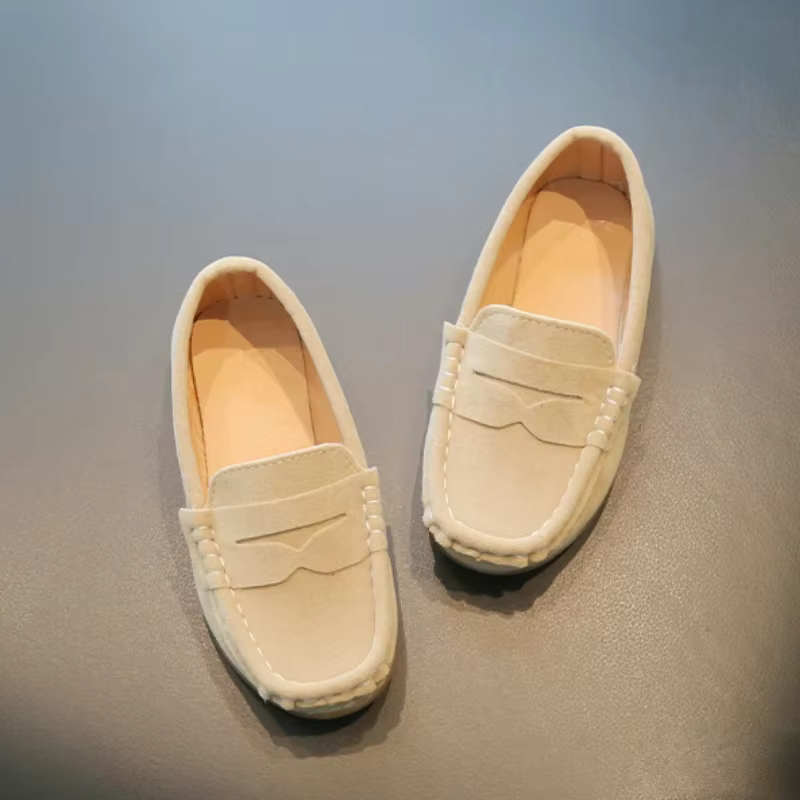 Mocassins en Cuir à Enfiler pour Enfant Garçon