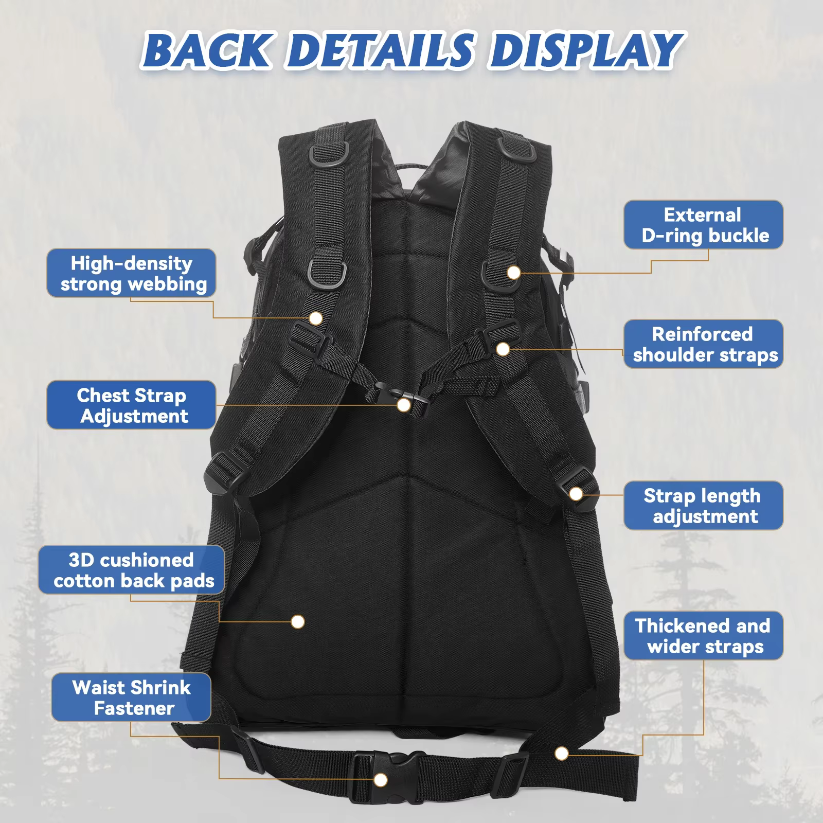 40L sacs à dos tactiques militaires Molle armée assaut Pack