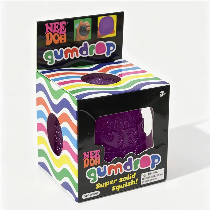 Needoh Gumdrop Maltose Filler Squish Balls, Jouet sensoriel à presser à la main, élastique à remontée lente, anti-stress, pour soulager l'anxiété et favoriser la relaxation