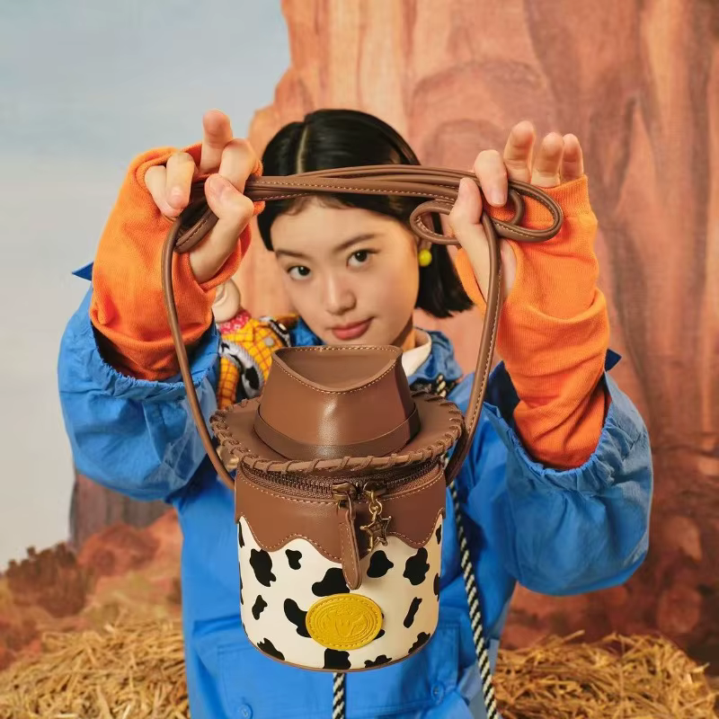 Sac fourre-tout double face style western Woody de Toy Story, sac à bandoulière vintage grande capacité, nouveau modèle mini sac à dos seau, cadeaux