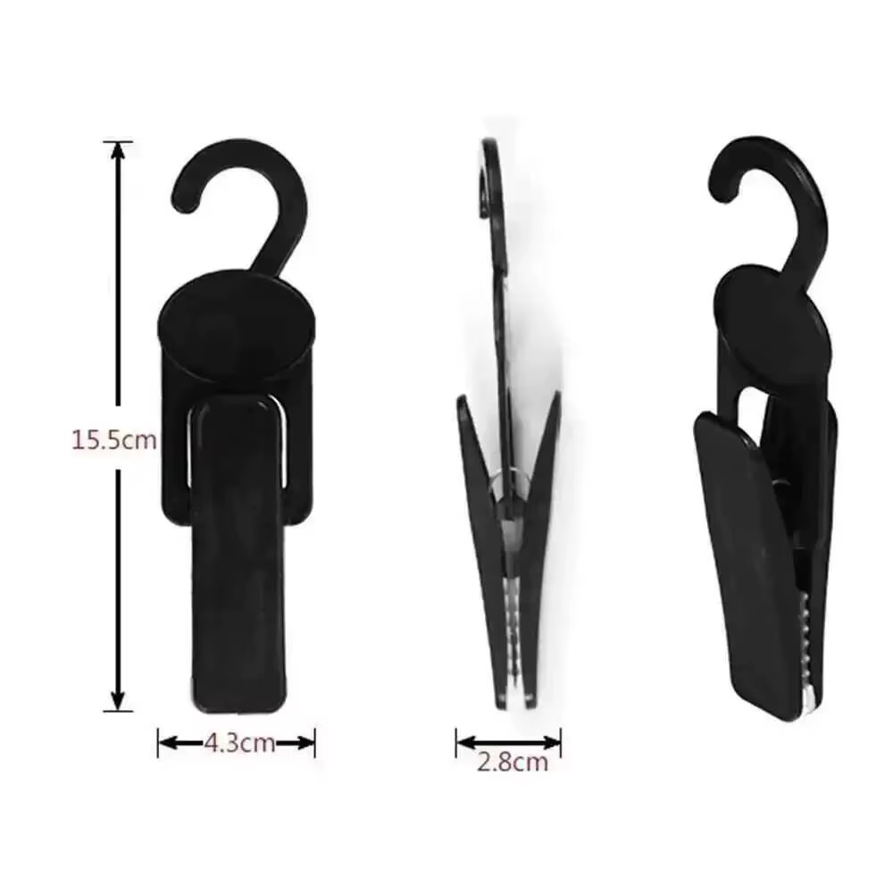 Clip de fixation noir pour chaussures