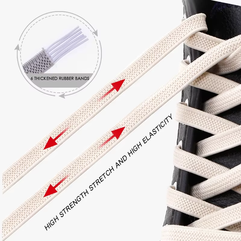 Lacets de chaussures élastiques pour enfants et adultes