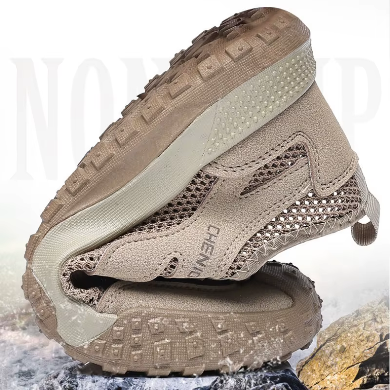 Oulylan Chaussures de randonnée et d'escalade respirantes en maille ajourée pour hommes