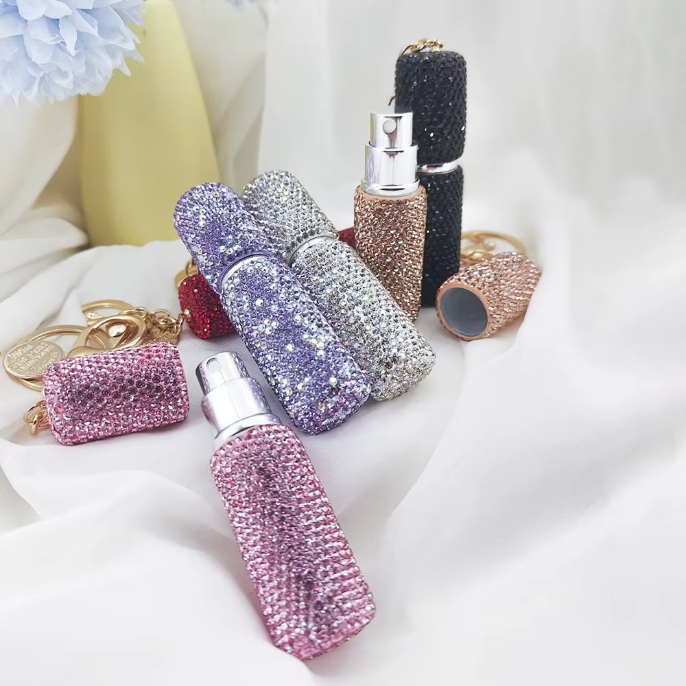 Porte-clés accessoire bouteille de pulvérisation de parfum Portable flacons en verre rechargeables atomiseur