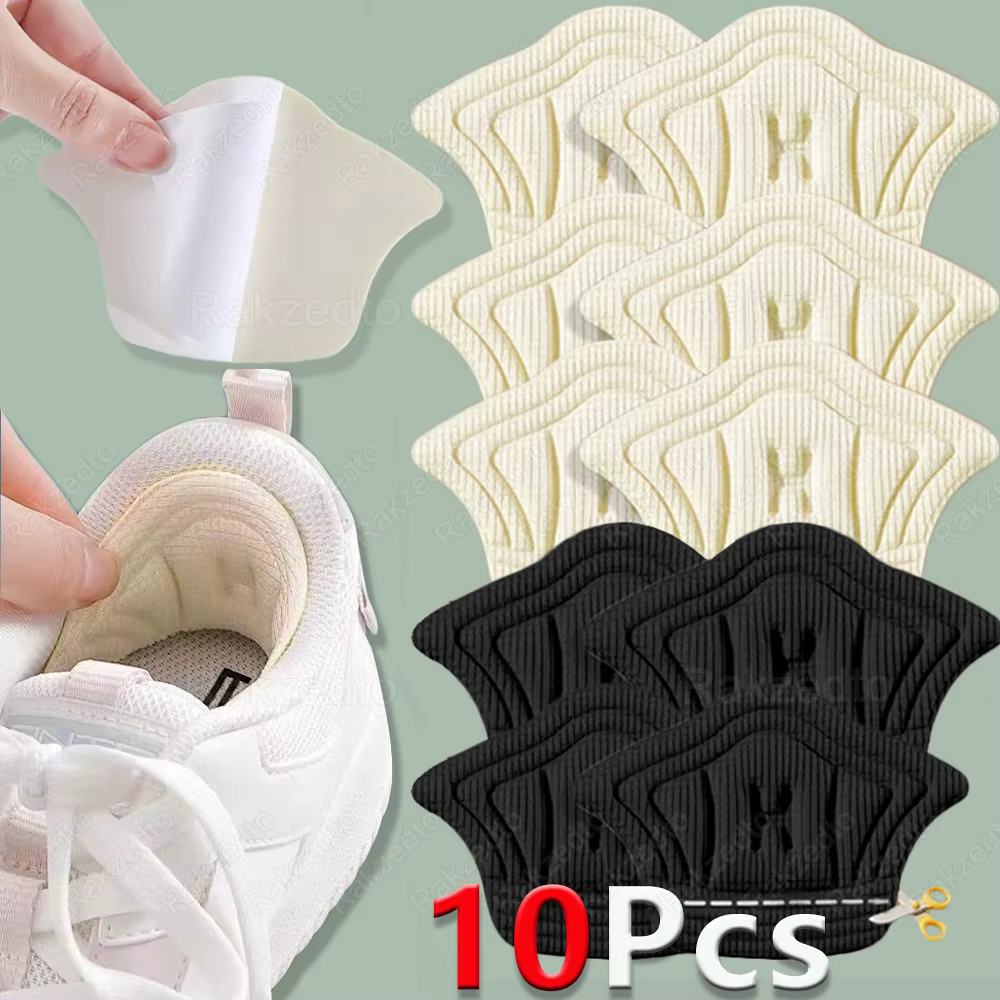 10Pièces Repose-pieds pour chaussures Patch Talonnettes Pour chaussures de sport Trop grand Réduire la taille Remplissage Insert Protecteurs de talon Autocollants Chaussures Coussinets
