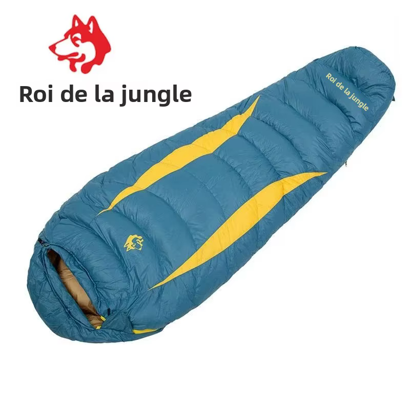 JUNGLE KING hiver vers le bas sac de couchage adulte momie Style chaud trois saisons canard