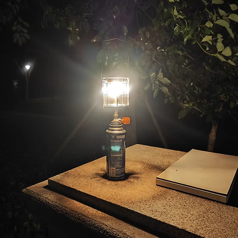 Mini lampe à gaz Camping en plein air lanterne à gaz lumière à gaz