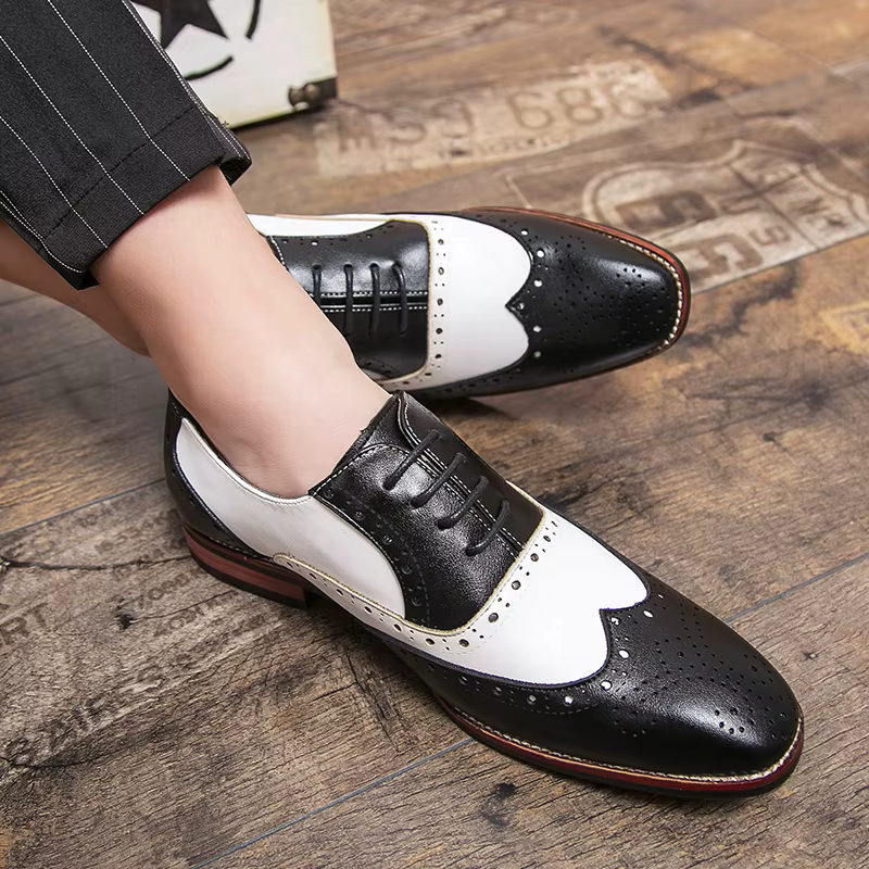 Marque italienne marron blanc bloc mixte chaussures hommes de haute qualité