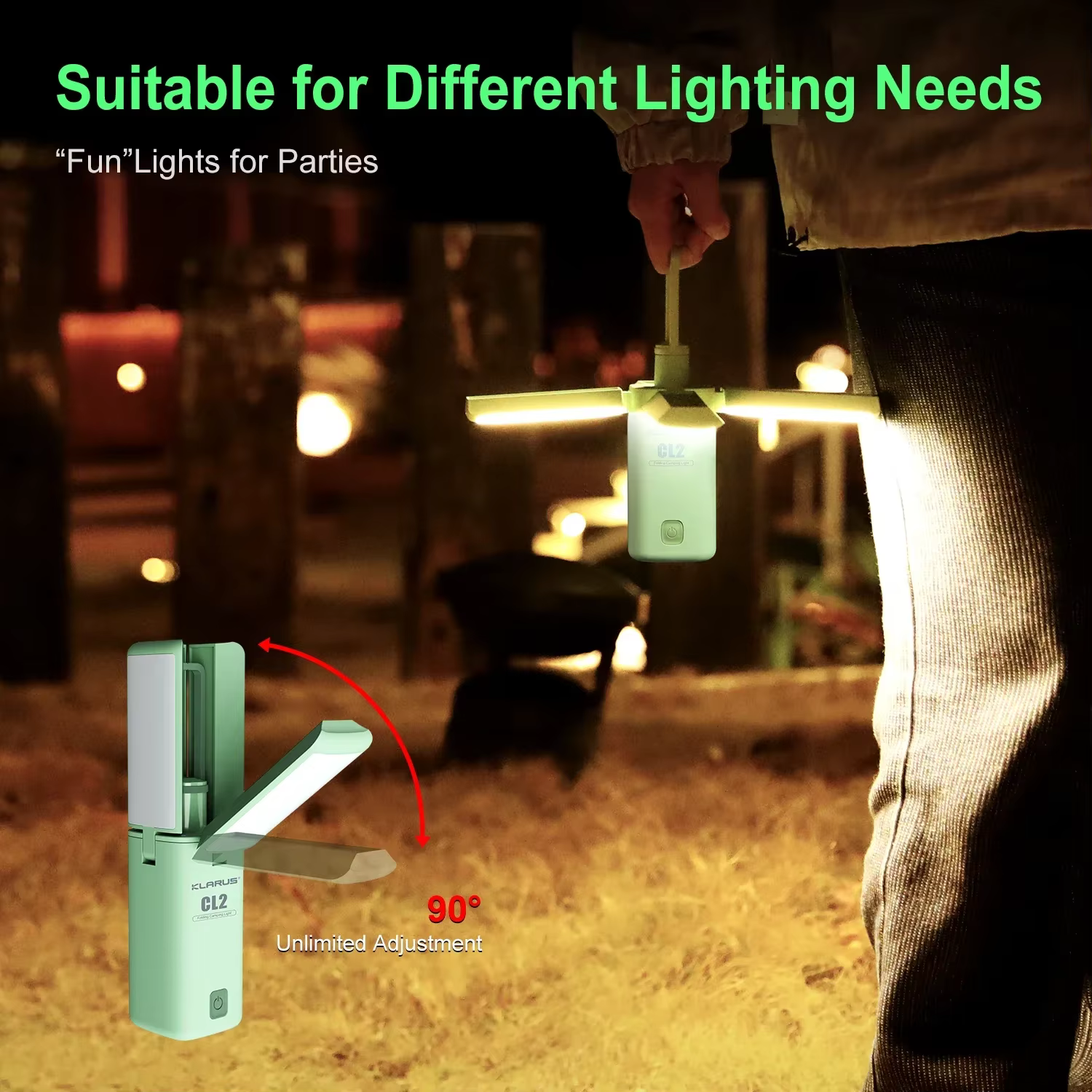 Nouveau KLARUS CL2 Pro lampe de poche LED lumières de Camping de très grande capacité avec Powerbank 14000mAh