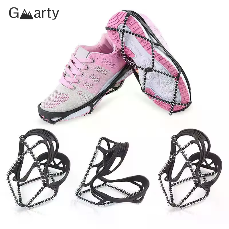 1 paire antidérapant glace neige pince couvre-chaussures Camping Sports de plein air couvre-chaussures marche Traction crampons glace Crampon couvre-chaussures