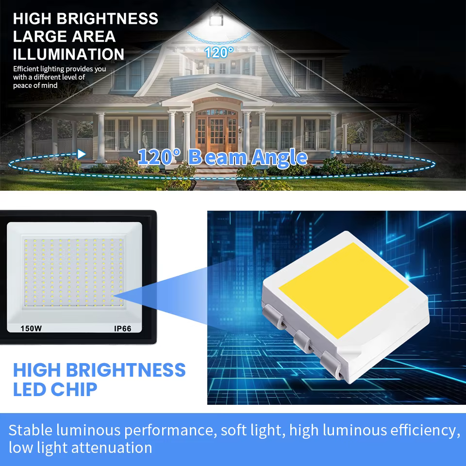 Éclairage LED 10W 20W 30W 50W 100W projecteur 220V étanche IP66 mur extérieur jardin projecteur réflecteur Foco lampe