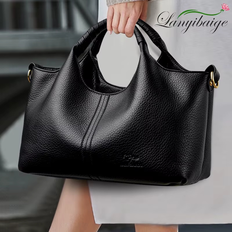 Sac fourre-tout en cuir authentique pour femmes, fourre-tout de luxe de grande capacité, sacs à bandoulière diagonale à une épaule, sac à main Simple à la mode