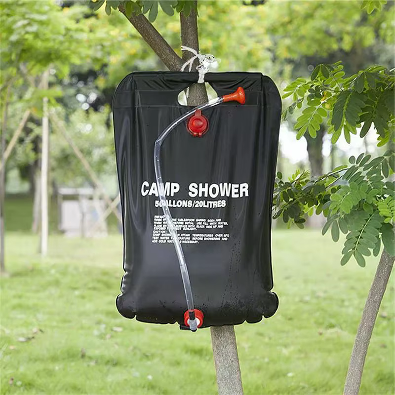 Sac de douche solaire portable 20L pour camping, randonnée, escalade – Nouvelle base pour bouteille d'eau de voyage et fournitures de camping