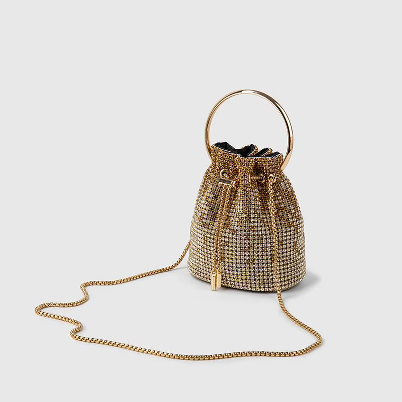 Sac Seau Diamant pour Femme – Sacs à Bandoulière Bling-Bling en Strass, Sac Fourre-Tout Tendance, Sac à Main de Luxe, Sac Bandoulière