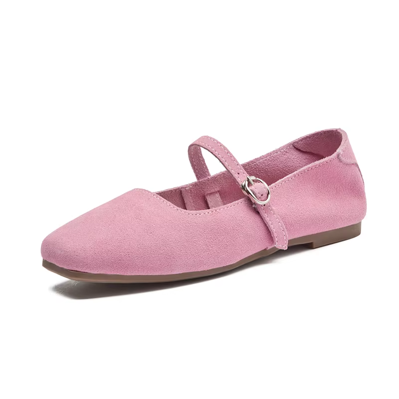 AIYUQI – chaussures Mary Jane pour femmes, chaussures plates antidérapantes en cuir suédé, à bout carré, confortables, nouvelle collection 2026
