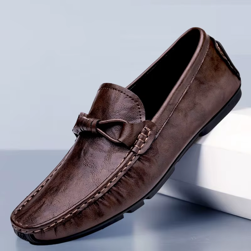Mocassins respirants en cuir faits à la main