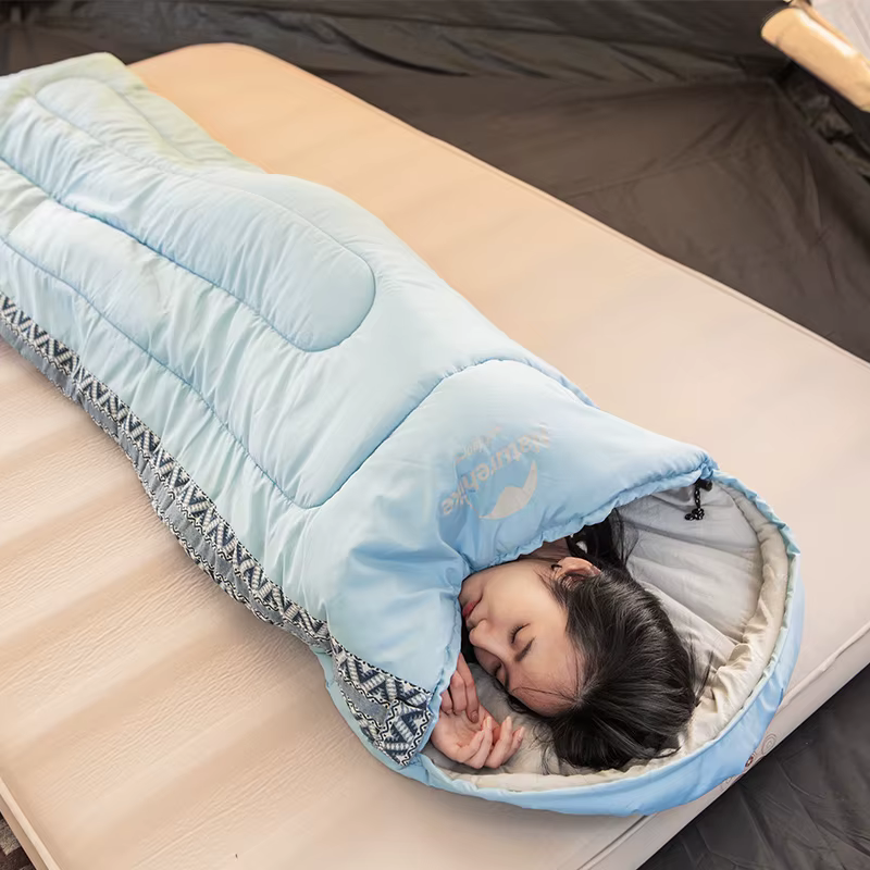 Natureifa-Sac de Couchage Portable pour l'Extérieur, Enveloppe d'Épissure, Confortable, Respirant, Voyage de Camp, Ultraléger avec Chapeau