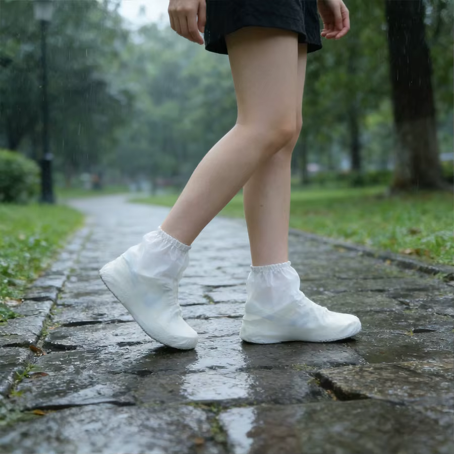 Couvre-chaussures imperméables épais, antidérapants, résistants à l'usure, résistants aux taches de boue et de neige, unisexes, protection pour les jours de pluie et de neige en extérieur, 6/2/1 pièce