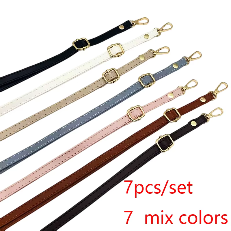 Ensemble de 7 sangles de remplacement réglables en PU de couleurs assorties pour sacs
